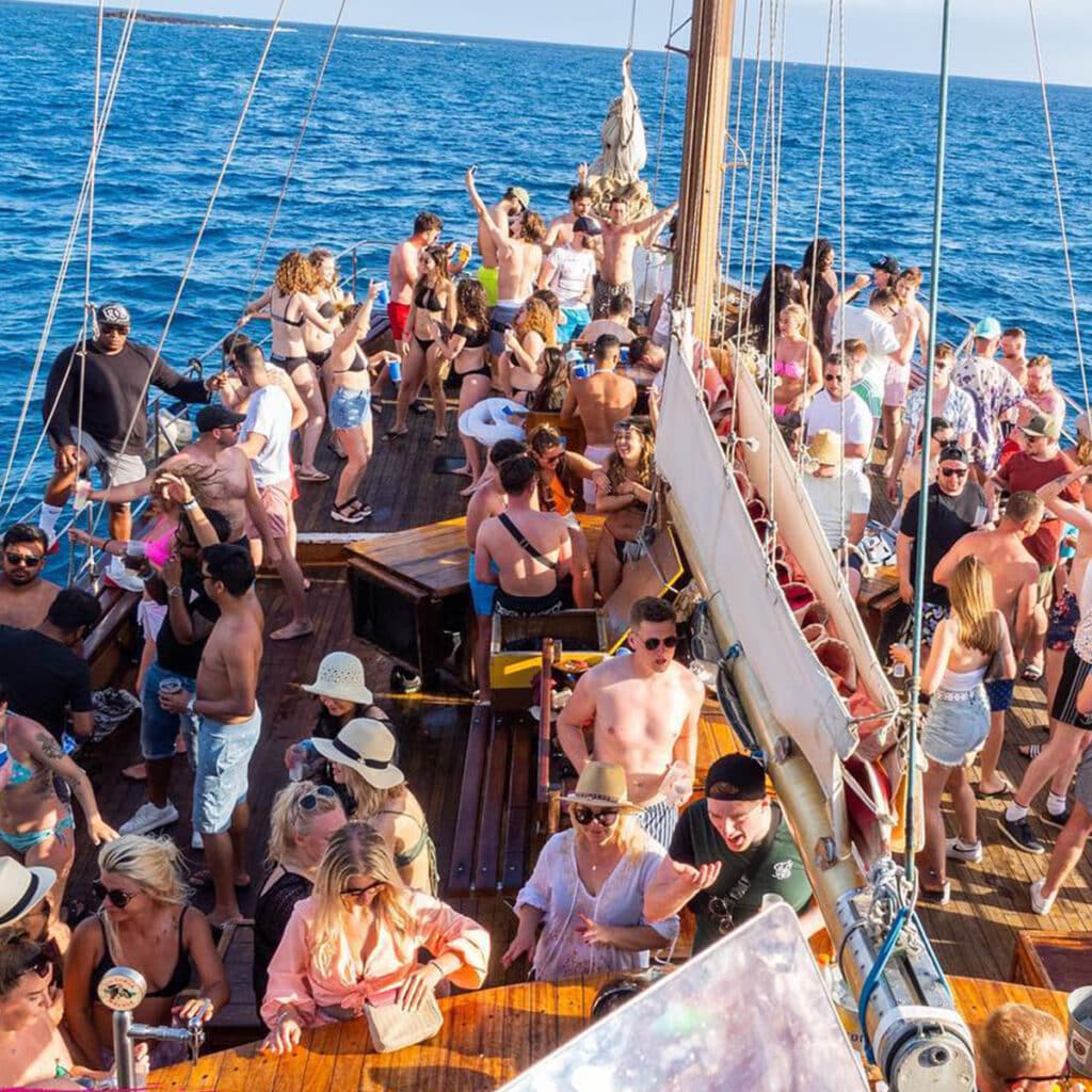 Top deck Tenerife Boat party