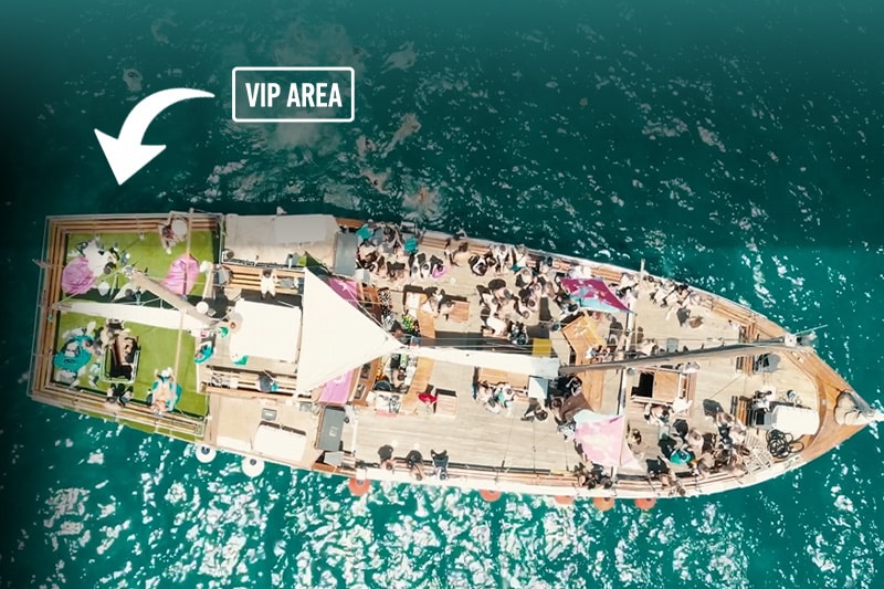VIP Area on the Tenerife Boat Party