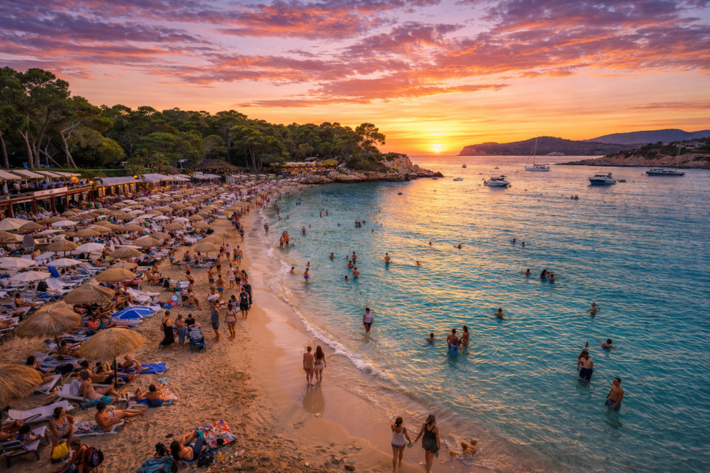 Ibiza Resort Guide 2026: Where to Stay and What to Do 9 Cala Bassa at sunset in ibiza