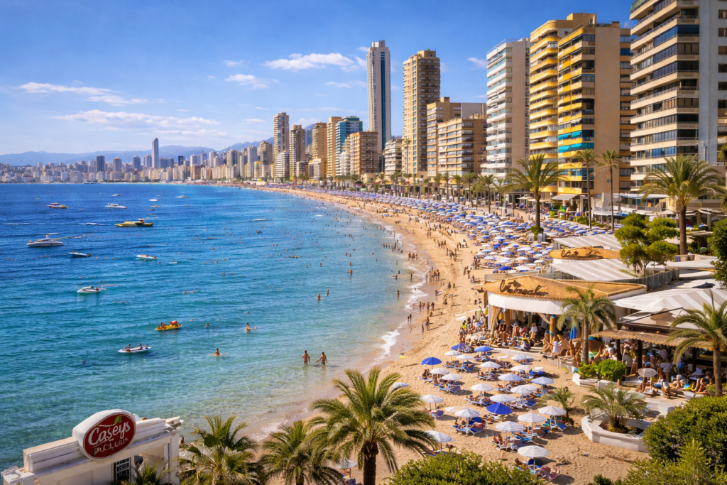 Levante beach in benidorm